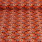 Preview: Dekostoff Canvas Blumenmuster orange